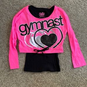 Justice Believe in Yourself Long Sleeve with Built in Tank Top Hardly Worn.